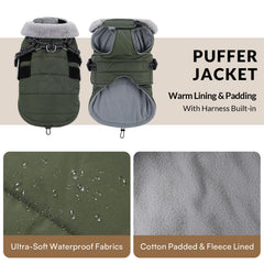 Queenmore manteau hiver chien XL doublure polaire, chaleur douce pour sorties hivernales.