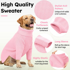 Pull Queenmore pour chien XXL, motif carreaux rose, style et confort.