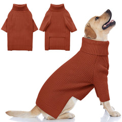 Queenmore pull doux pour grand chien brun, vue avant, confort quotidien.