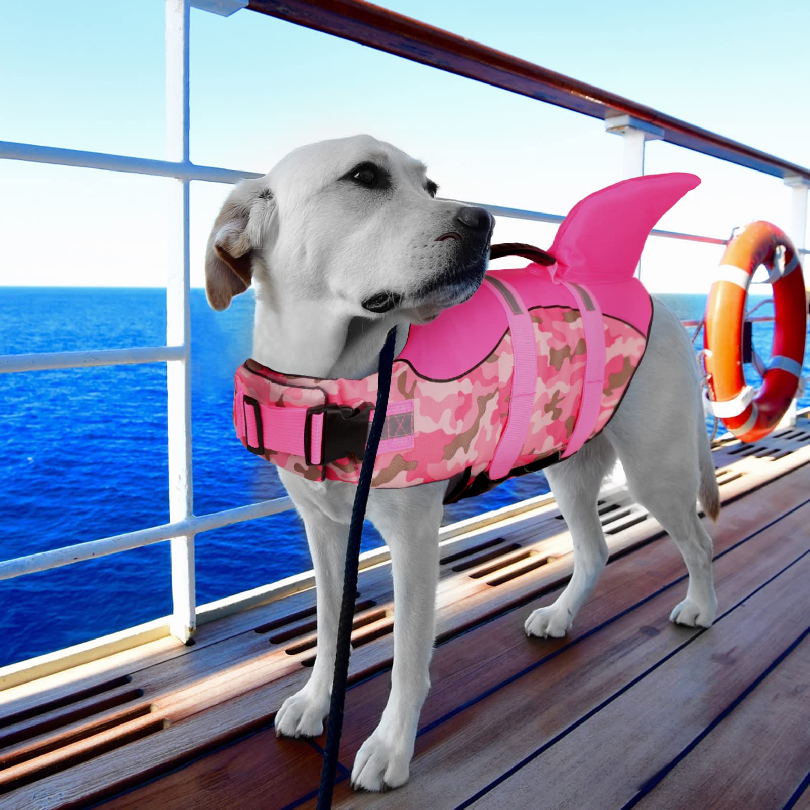 Queenmore veste sauvetage chien boucles rapides facilitent l'ajustement et le maintien.