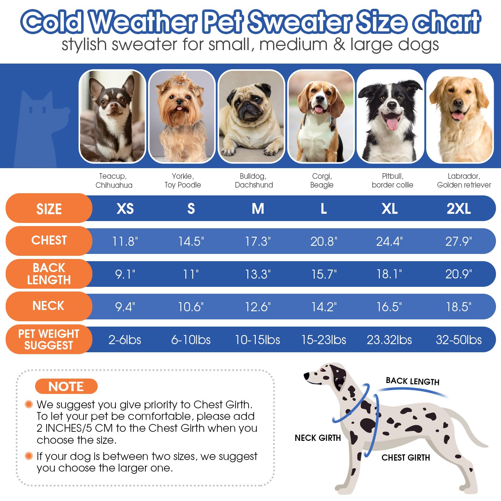 Pull Queenmore XXL pour chien, col roulé, protection du cou contre le froid.