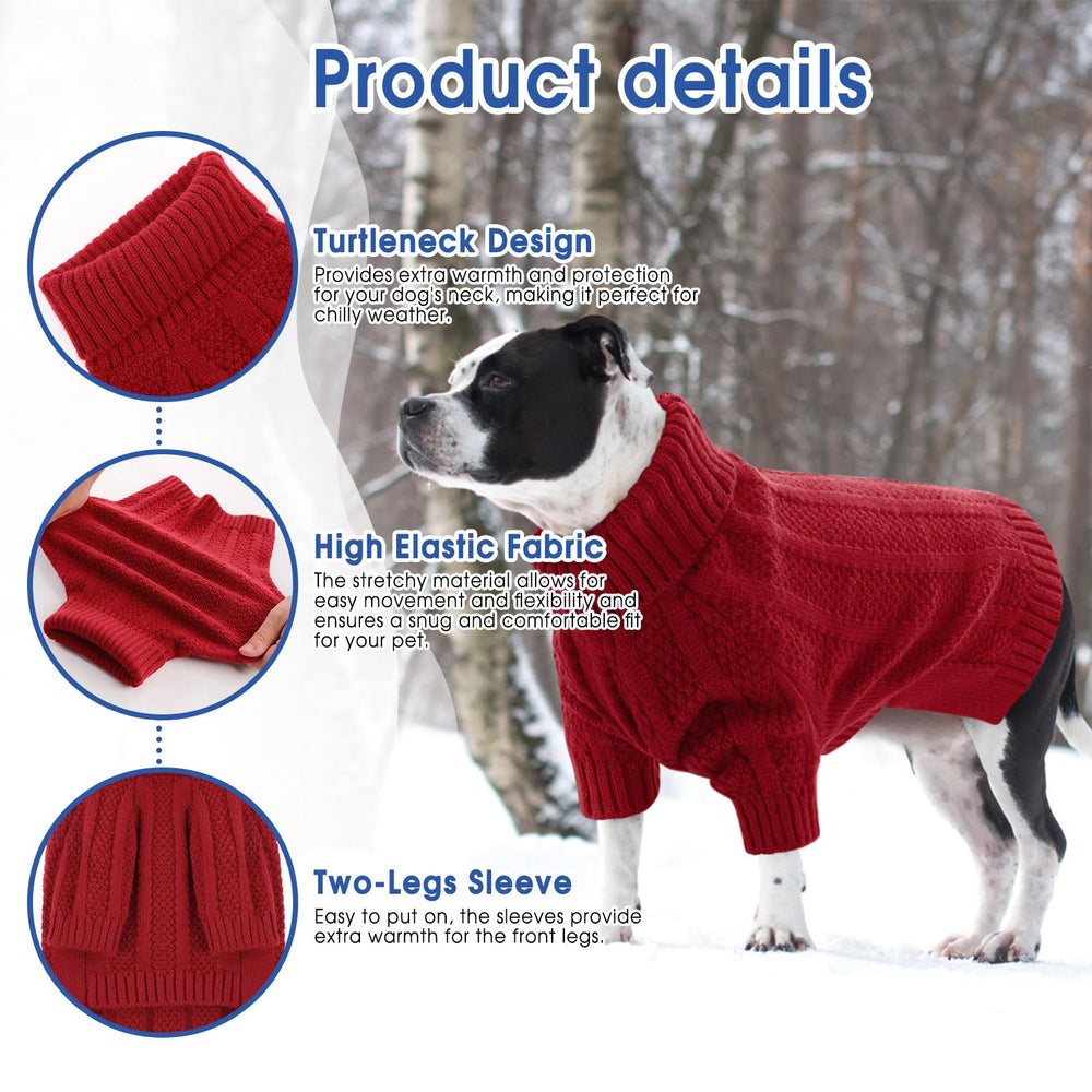 Pull Queenmore XXL pour chien, idéal en hiver pour sorties quotidiennes et fêtes.
