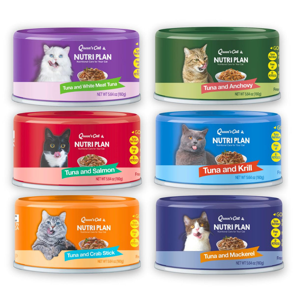 Queen's Cat & NUTRI PLAN – thon frais emballage, goût naturel et fraîcheur préservée.