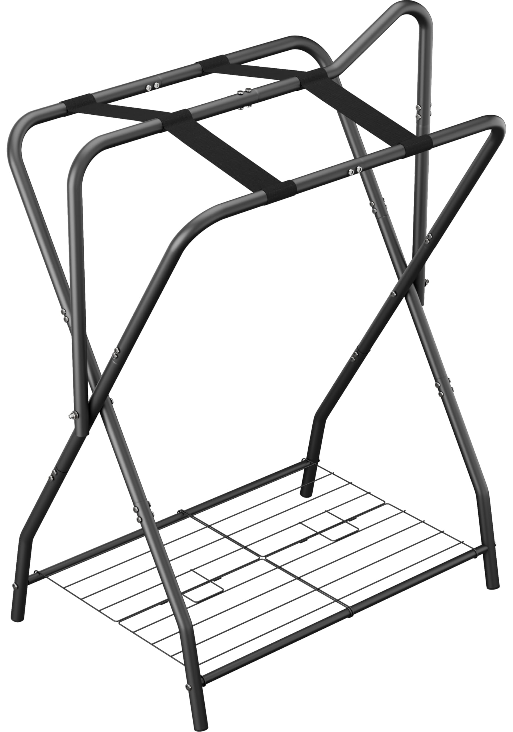 Porte-selle pliable Queension en écurie, gain de place et rangement pratique.