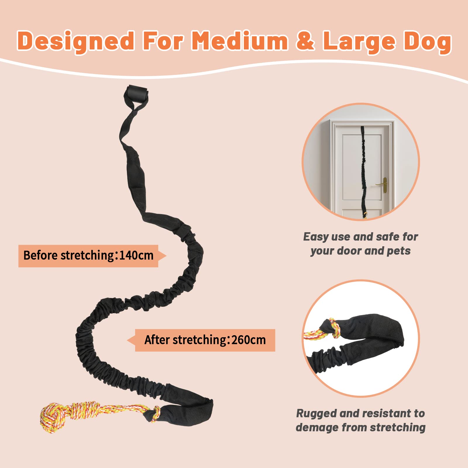 QUJOGA loisirs énergie chien, parfait pour exercice et lien maître