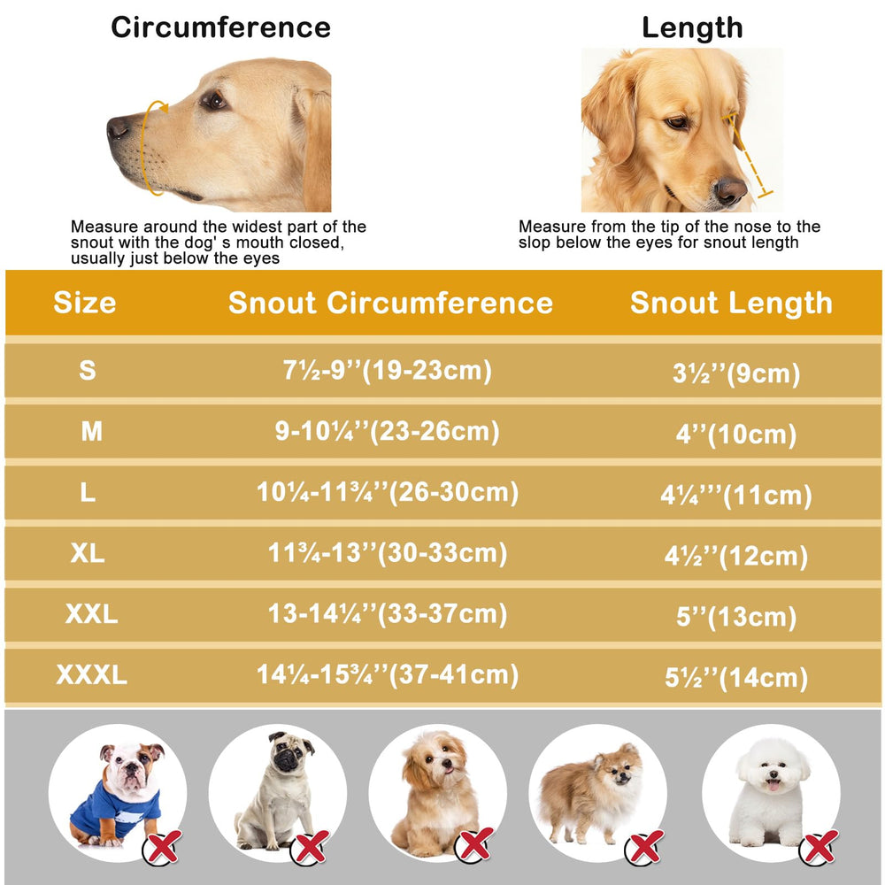 Prevenir mordillage avec design panier Qukcors museau chien