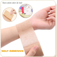 QUMY bandage rose: fixation légère pour petites blessures et entorses bénignes