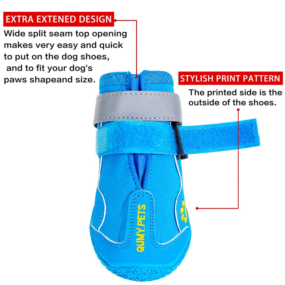 QUMY bottes chien grande semelle antidérapante offre stabilité sur surfaces mouillées
