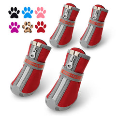 Chaussures QUMY pour petit chien rouge taille 2, protection des pattes lors des sorties.