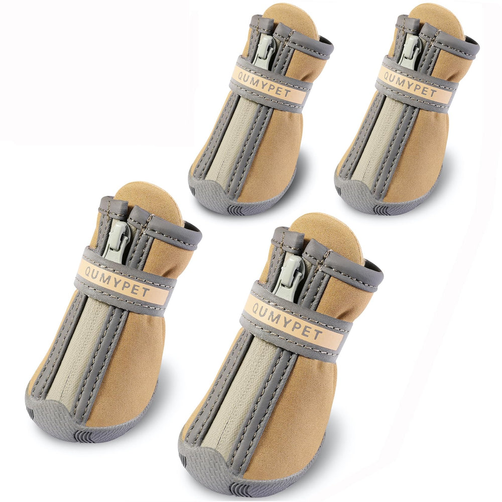 Bottes QUMY pour petit chien avec zip, protection étanche des pattes.