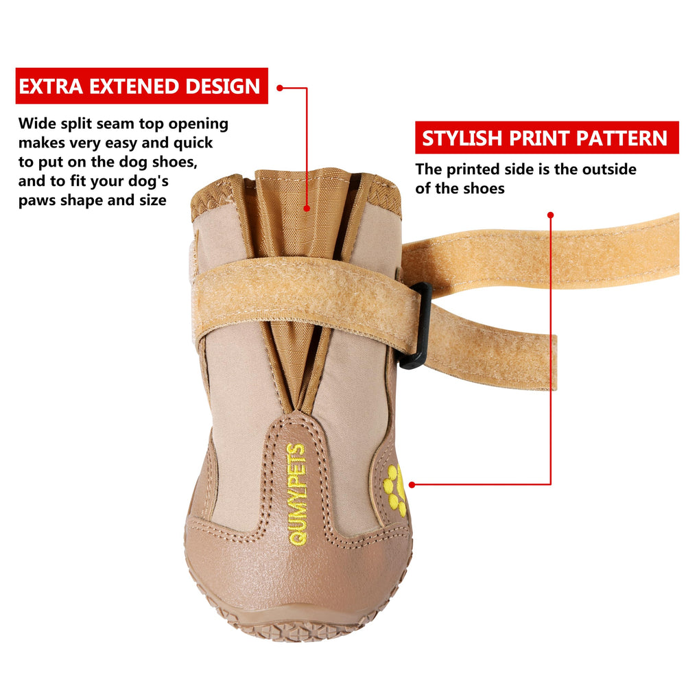 QuMy-bottes-chien-semelle-antiderapante: adhérence et stabilité sur surfaces glissantes.