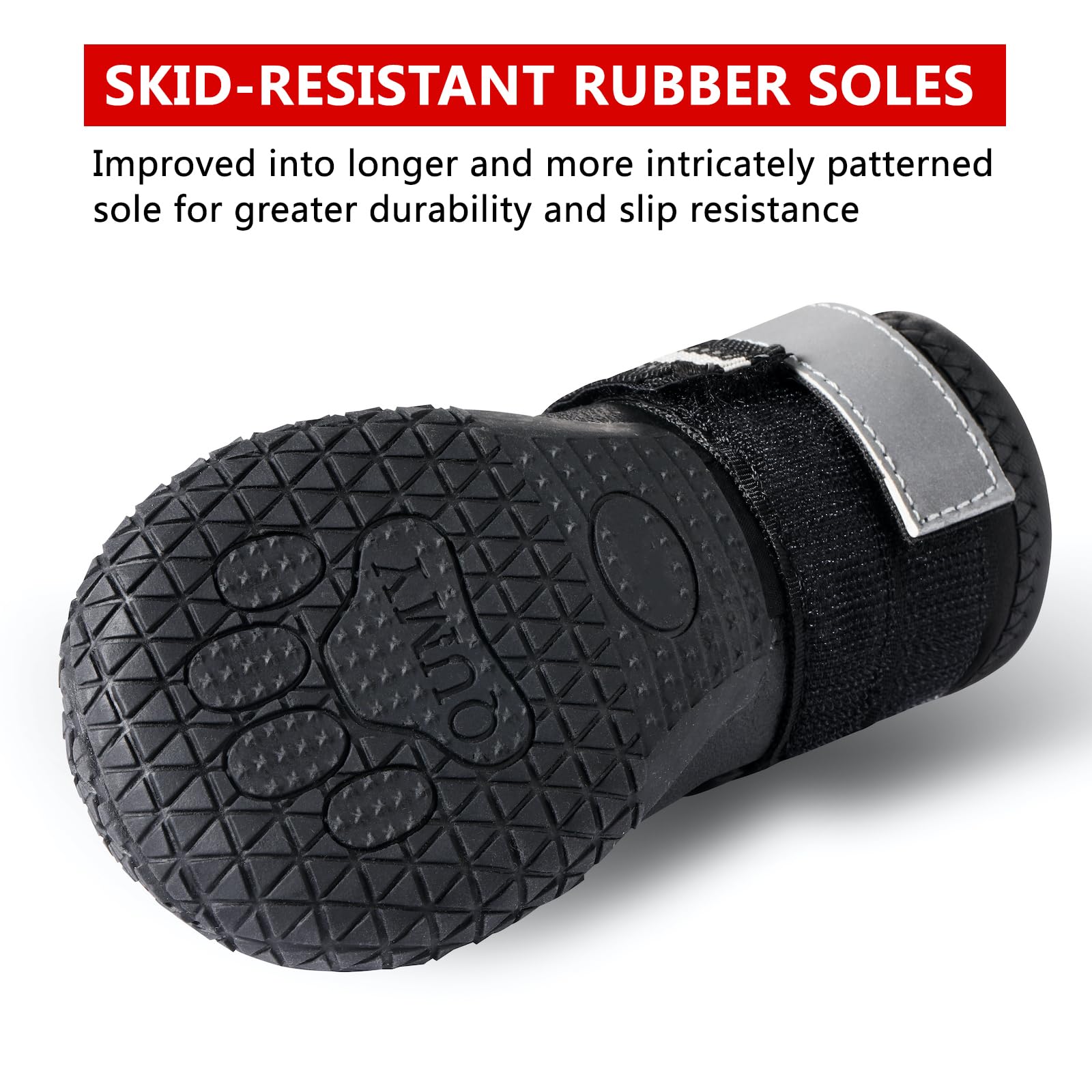 QUMY chaussons chien: matériaux de qualité et coutures solides pour la durabilité.