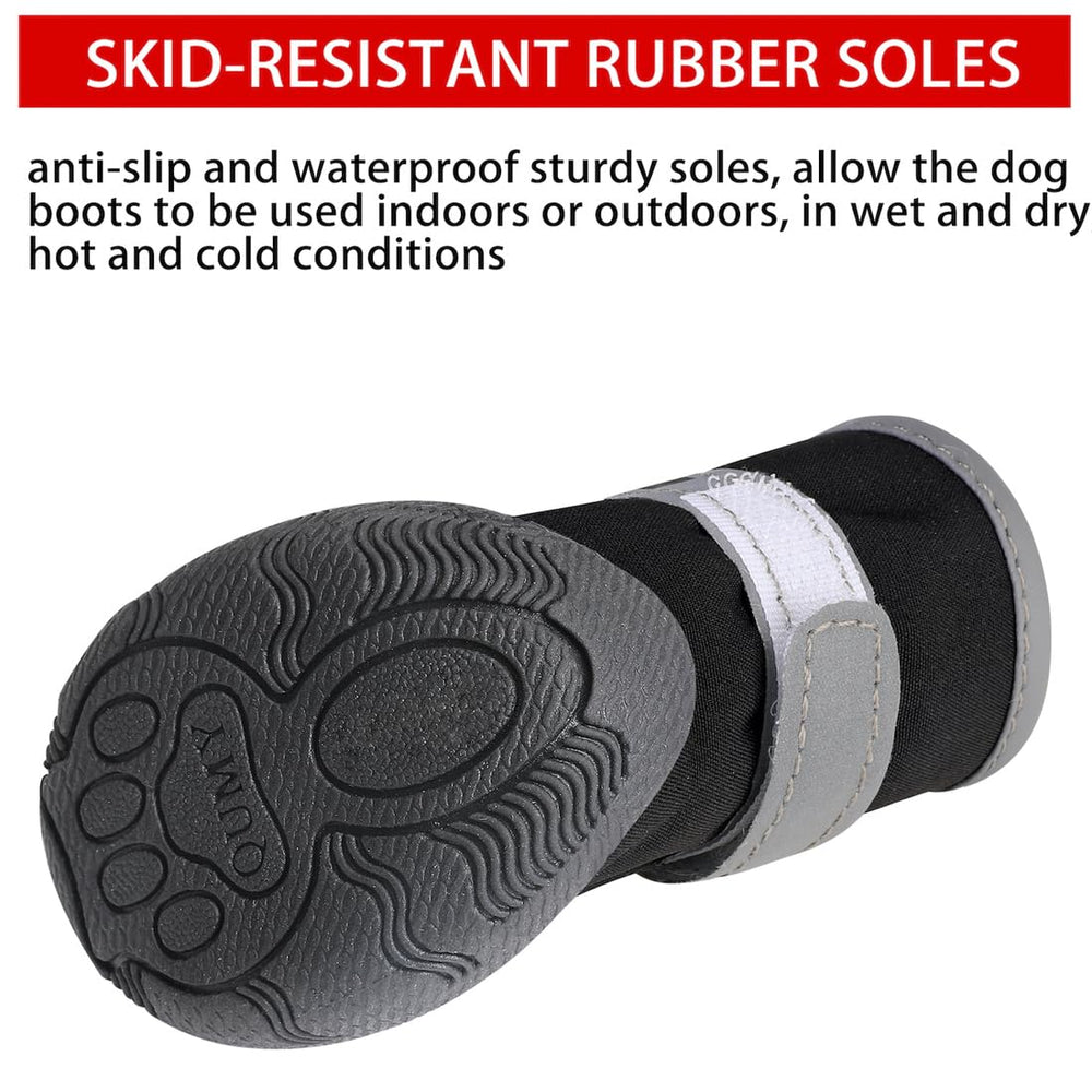 Chaussures QUMY pour petit chien, semelle anti-dérapante pour stabilité.