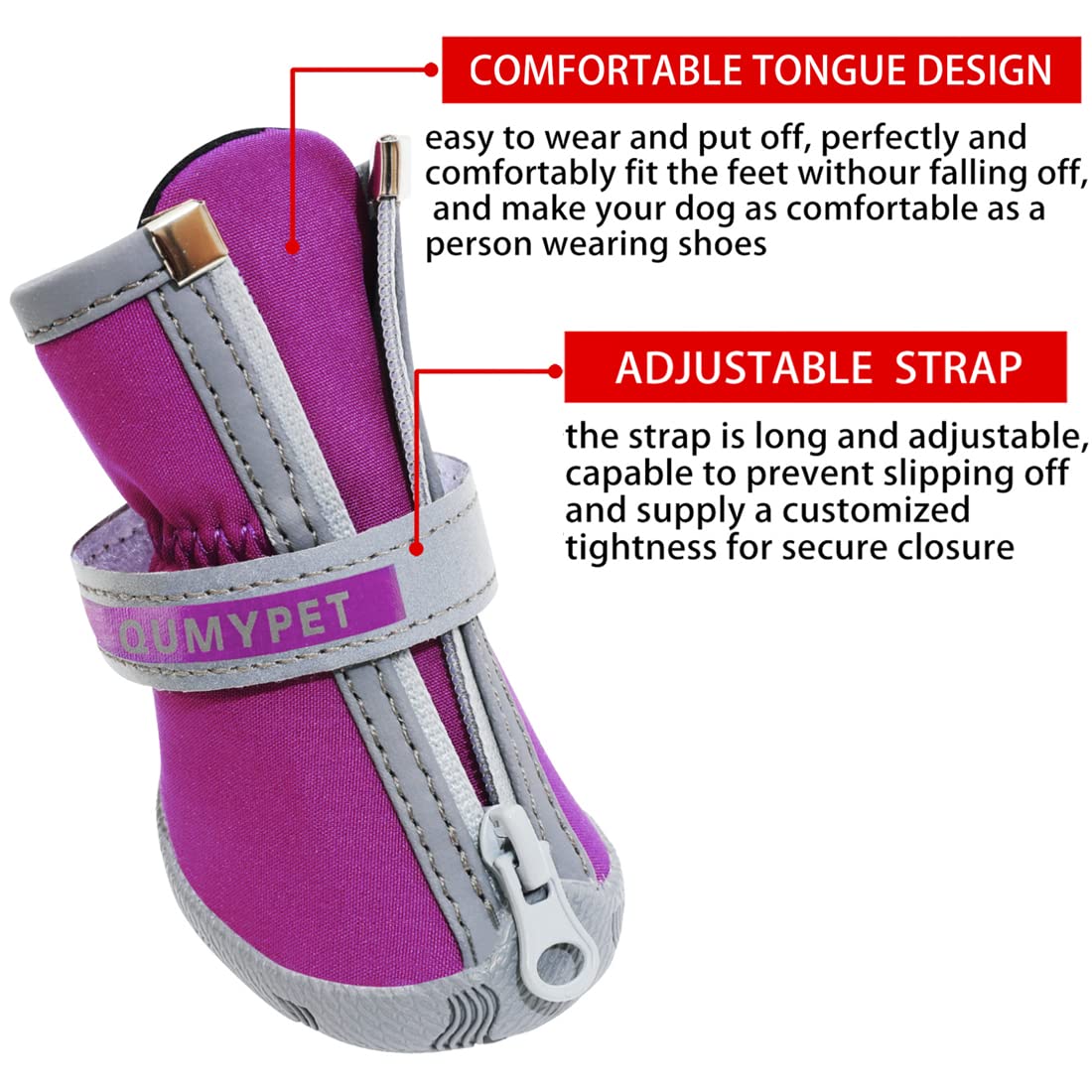 Chaussures QUMY avec adhérence antidérapante sur surfaces glissantes.