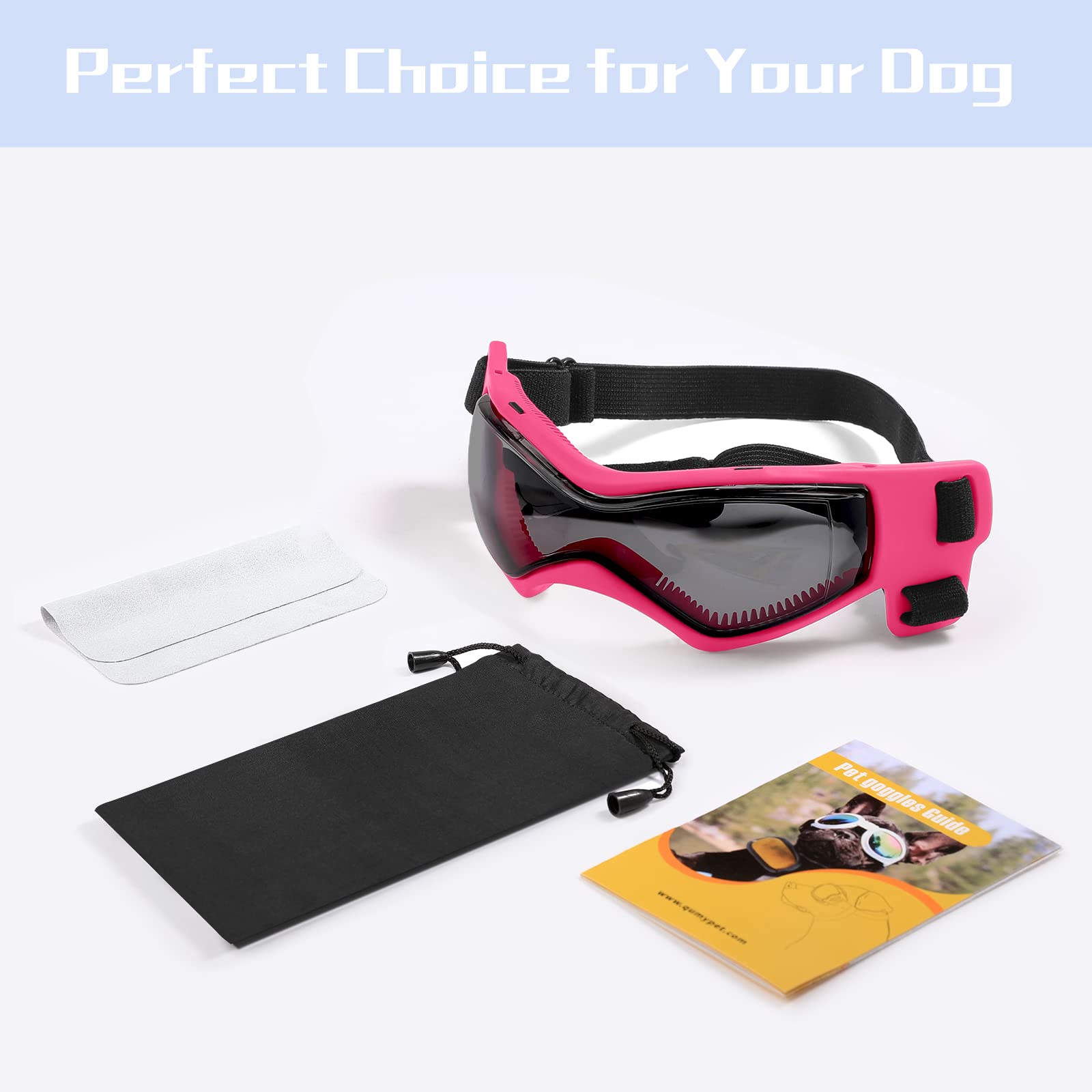 QUMY lunettes-chien-confort-monture-douce offrent un port agréable.