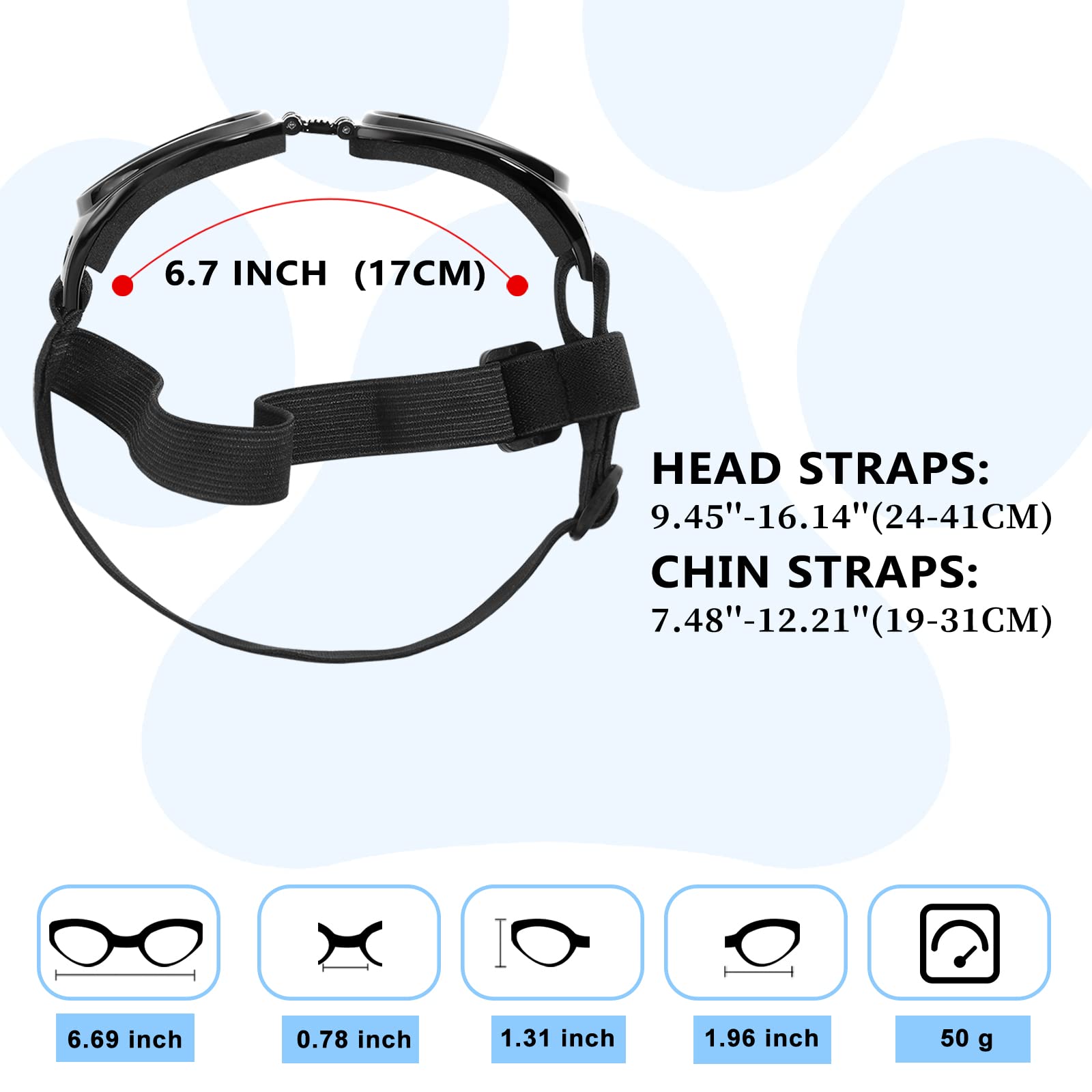 QUMY lunettes chien lentilles incassables pour durabilité.