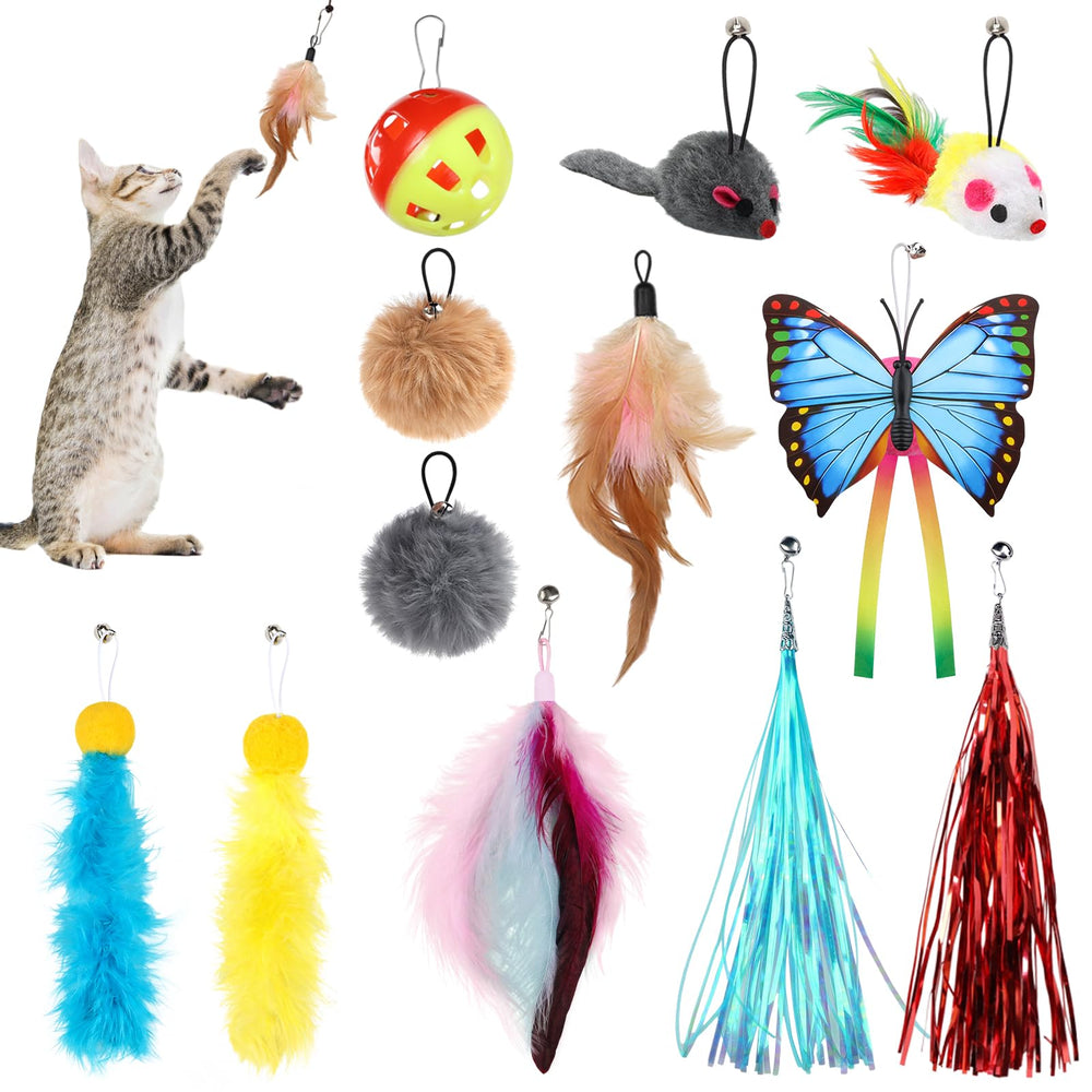 QUOZUO - recharge plume: stimule l'instinct de chasse et jeu interactif pour chats.