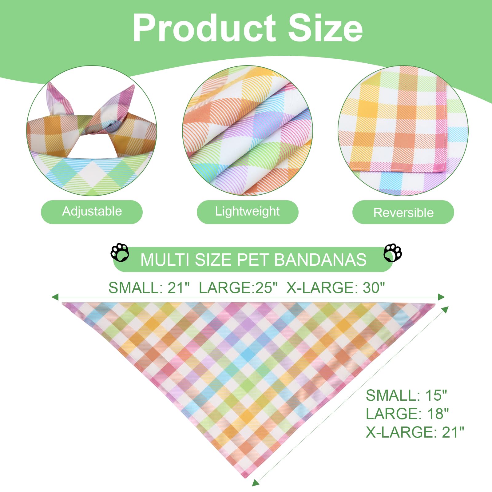 Bandana QUQULE design color paques, look festif pour chiens