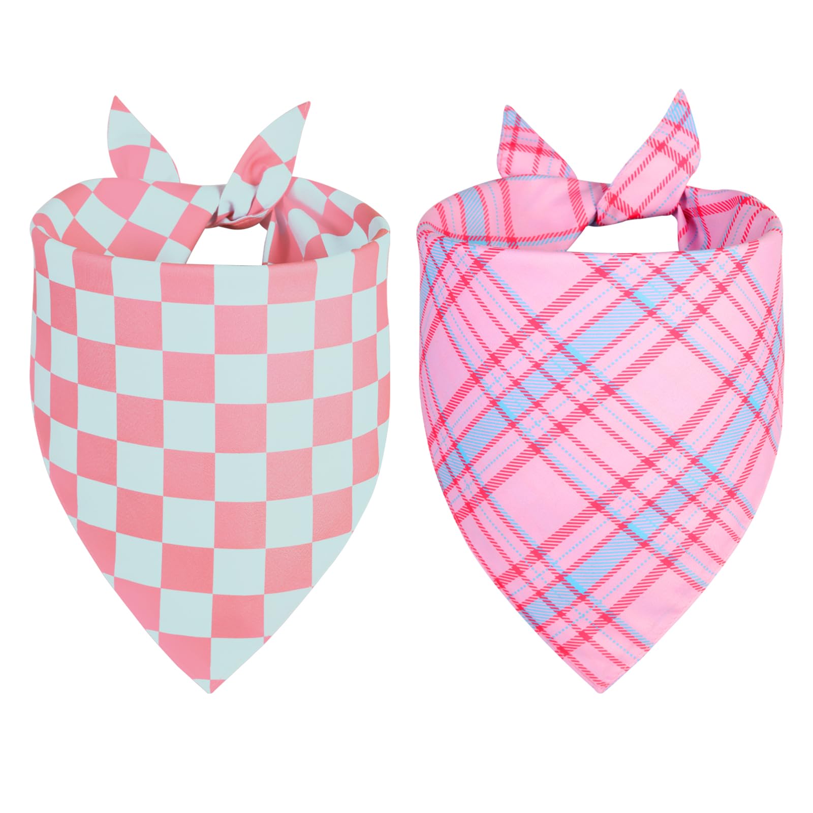 Bandana QUQULE pour chien femelle petit, rose tendance et facile à laver.