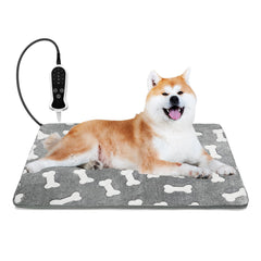 Coussin chauffant Quwzayail pour chien gris, chaleur réconfortante.