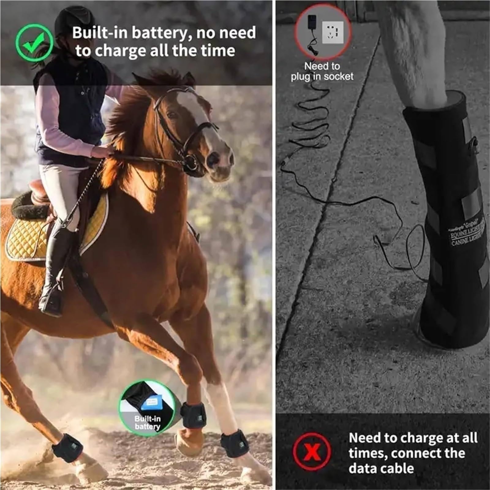 QVIKPMU recharge-usb-c cheval, sessions sans fil faciles et flexibles.