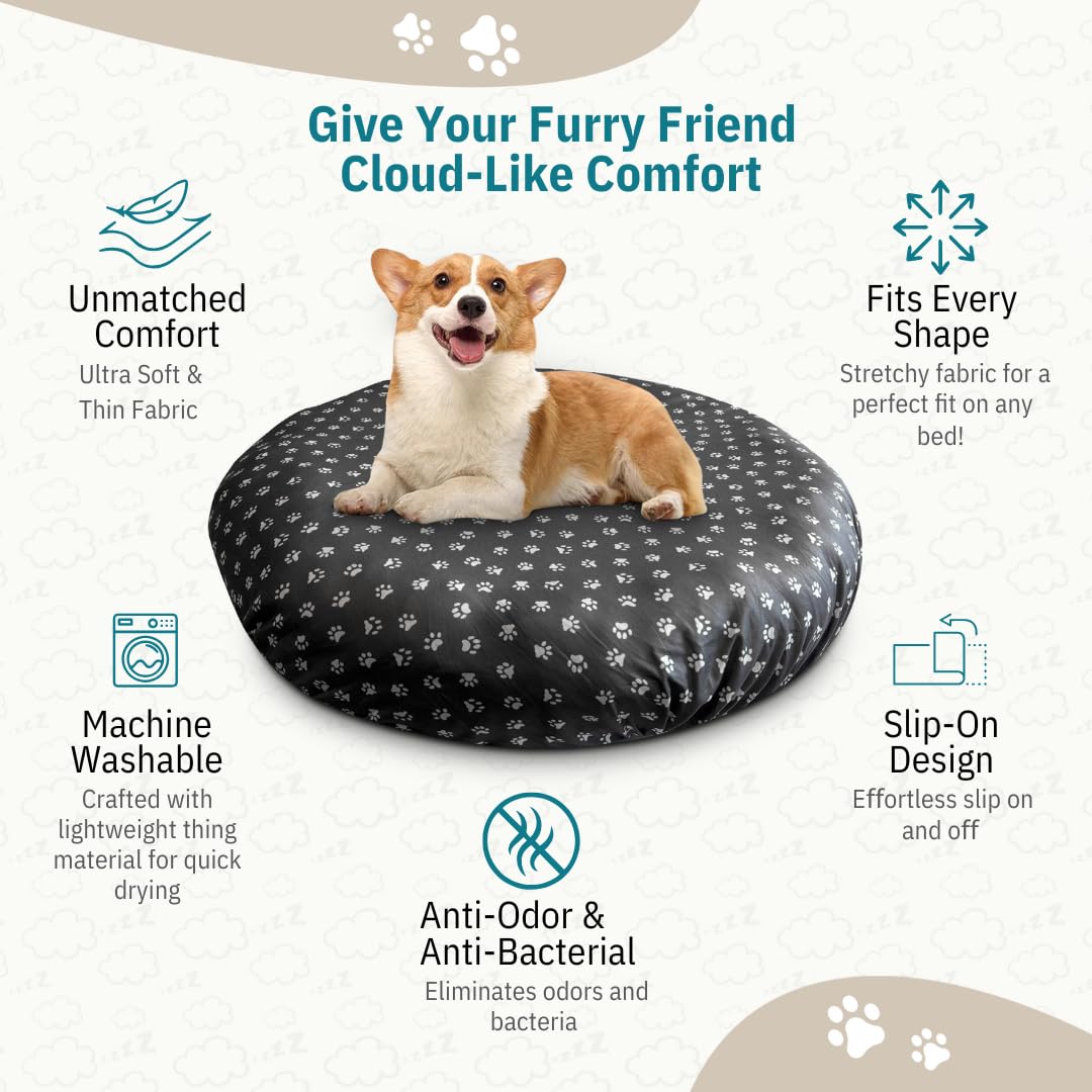 La housse Qwazy Cupcake lit chien fermeture-éclair pratique et fiable.