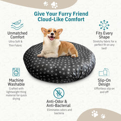 La housse Qwazy Cupcake lit chien fermeture-éclair pratique et fiable.