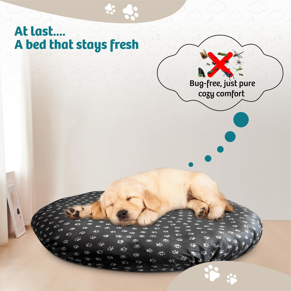 La housse Qwazy Cupcake pour lit chien toutes formes, adaptation polyvalente.