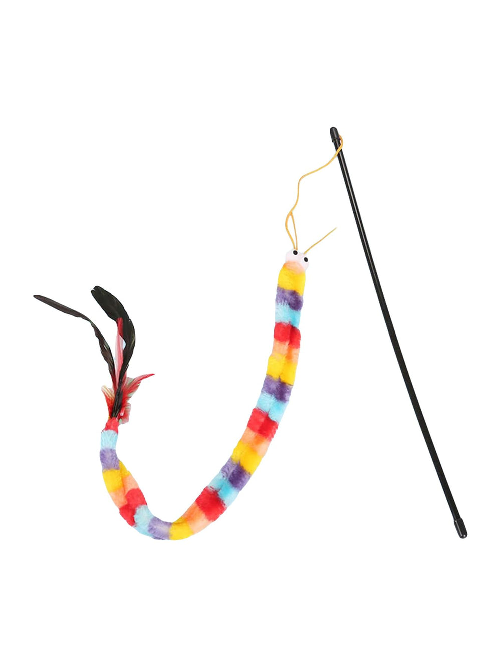 Jouet QWINEE baguette chat pompon cloche, stimulation ludique et exercice intérieur.