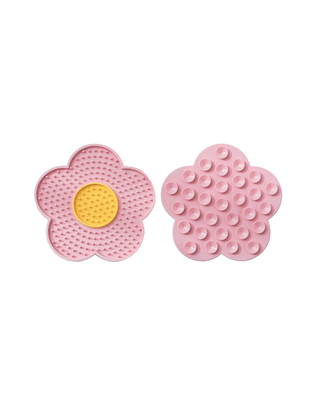 Tapis Lèchage qwinee bol ralentisseur forme fleurs rose pour un repas plus calme