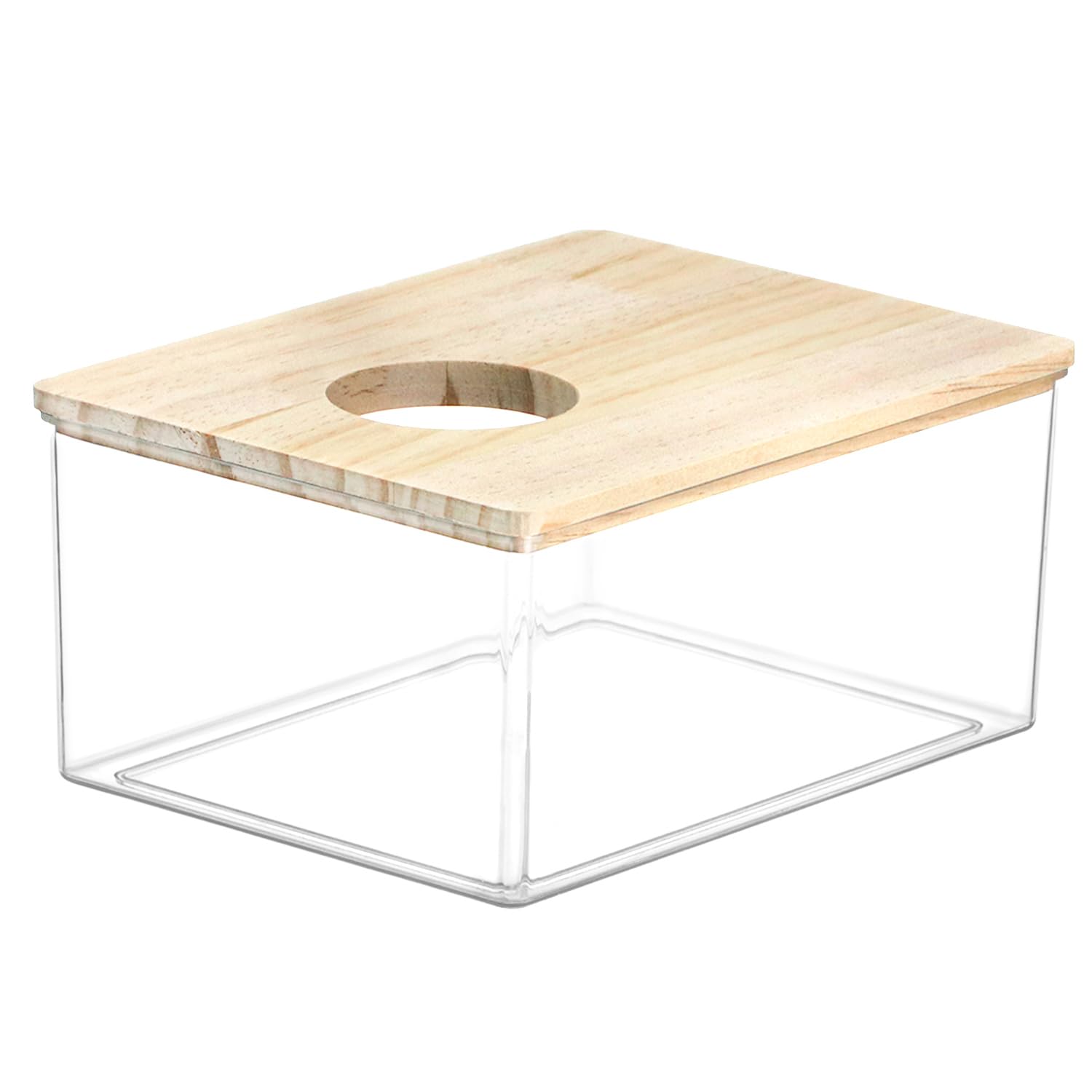 QWORK boîte bain sable hamster, corps transparent pour observer le bain.