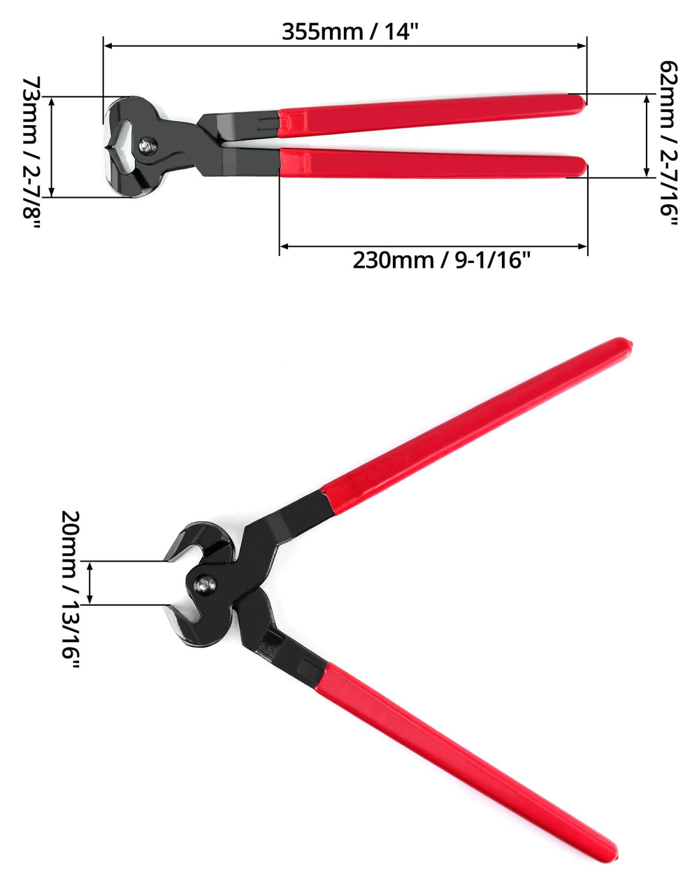 QWORK pince sabot 14po utilisation quotidienne pour professionnels.