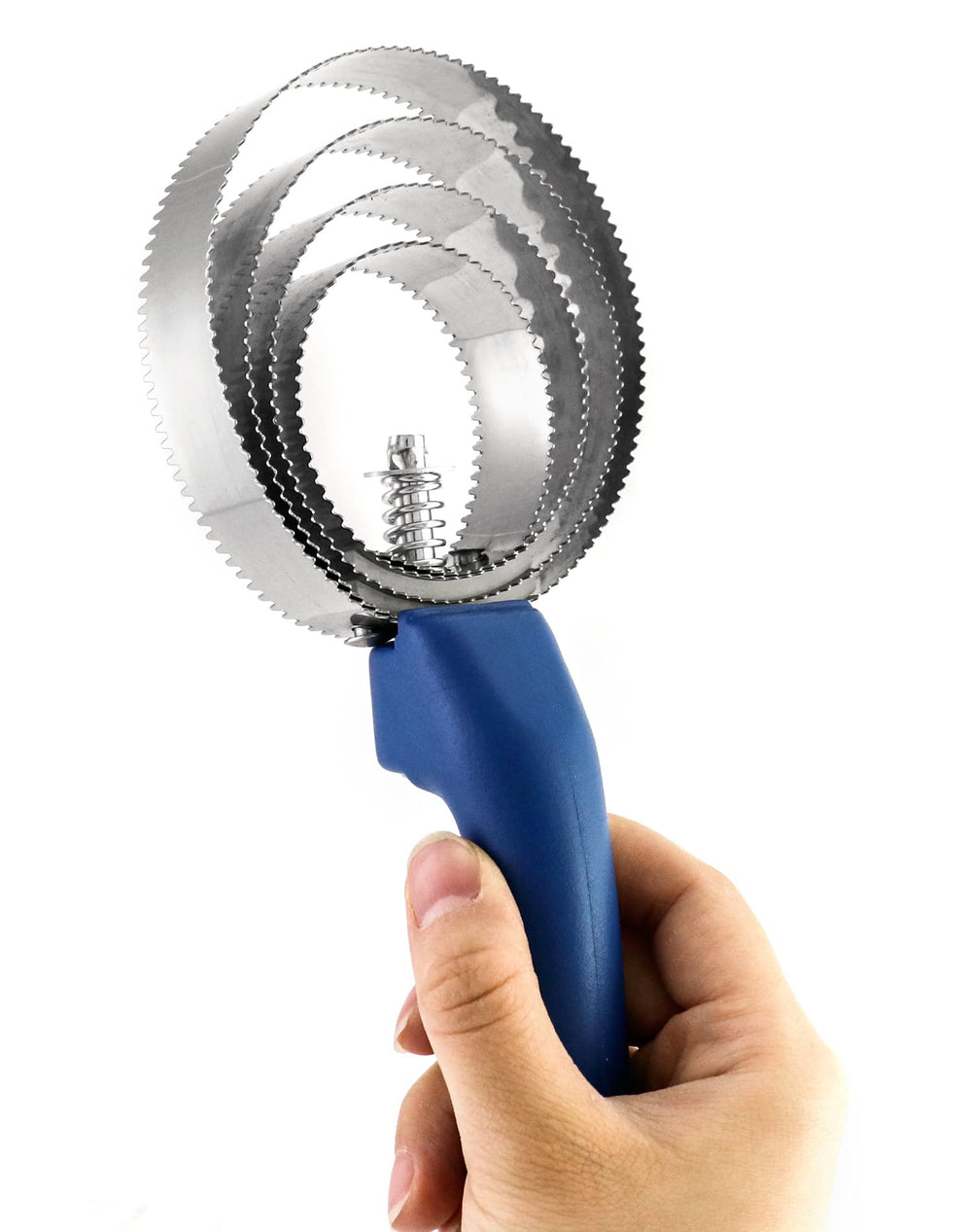 QWORK poignée tactile douce bleu, prise confortable pour un brossage précis.
