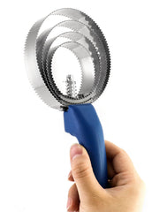 QWORK poignée tactile douce bleu, prise confortable pour un brossage précis.