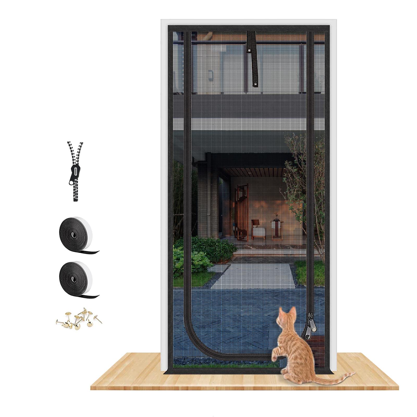 Porte-ecran QWR 34x83: securite pour chats et ventilation.