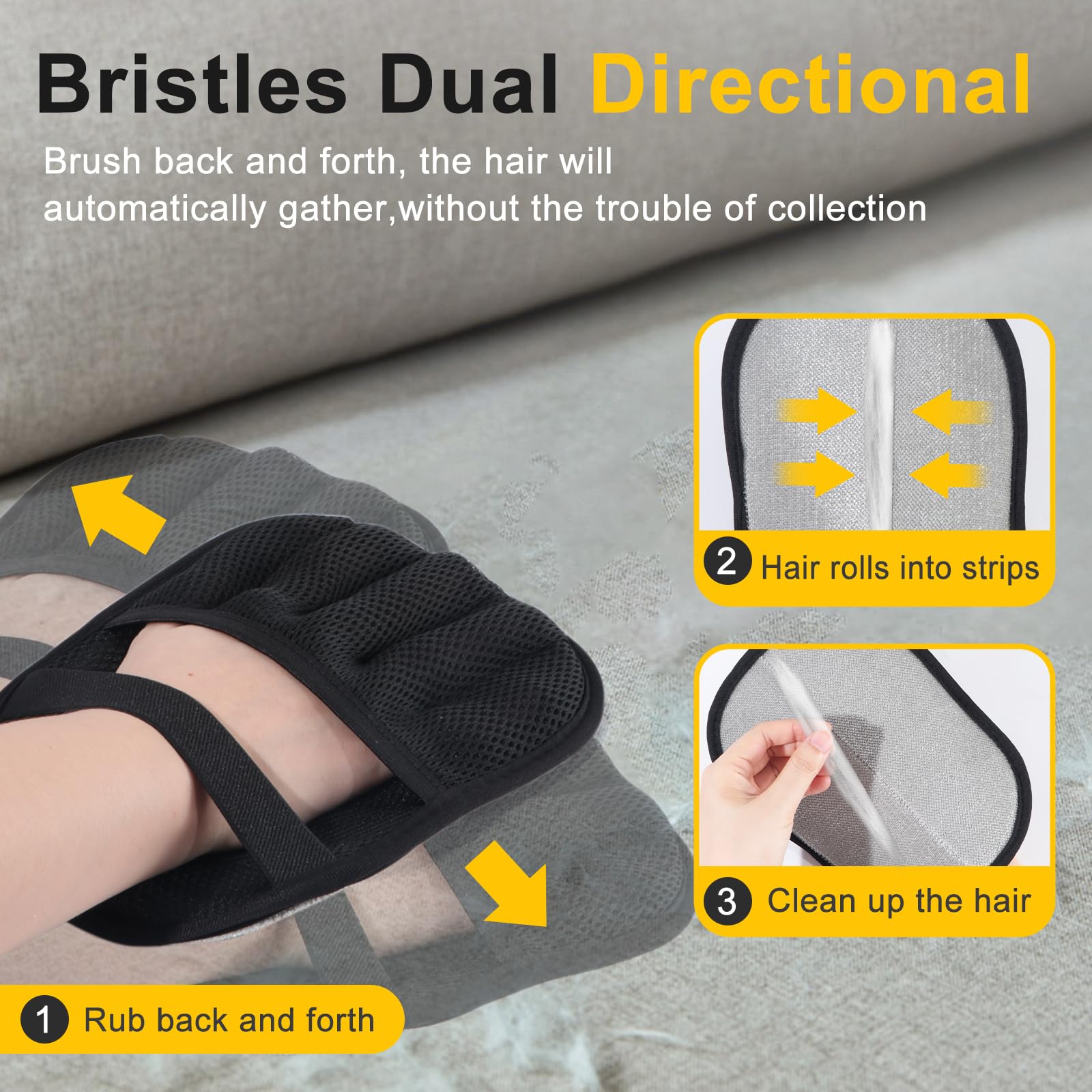 Gants QWYXZZ sur les draps et la literie, poils éliminés rapidement