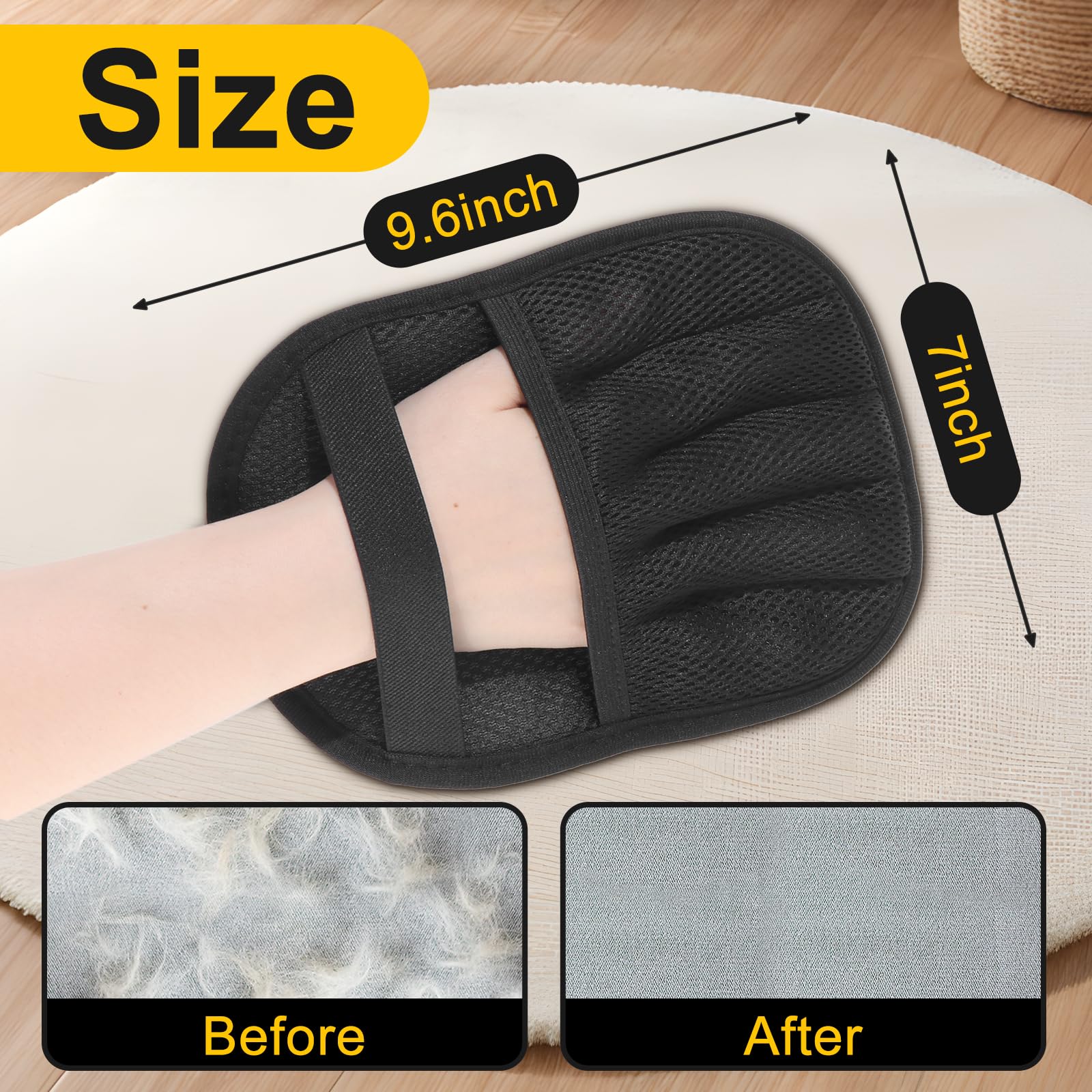 Gants QWYXZZ nettoyant les poils sur le tapis, usage efficace