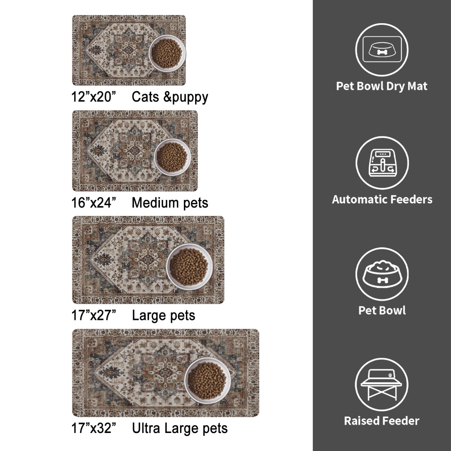 Tapis déchirure résistante QXWREL – durable face aux griffes et morsures.