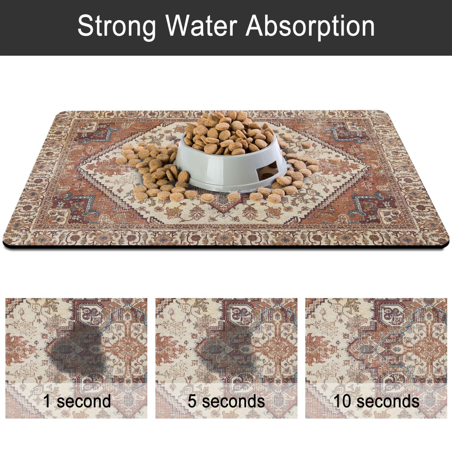 Tapis QXWREL 16x24 pouces, surface généreuse pour aliments et boissons.