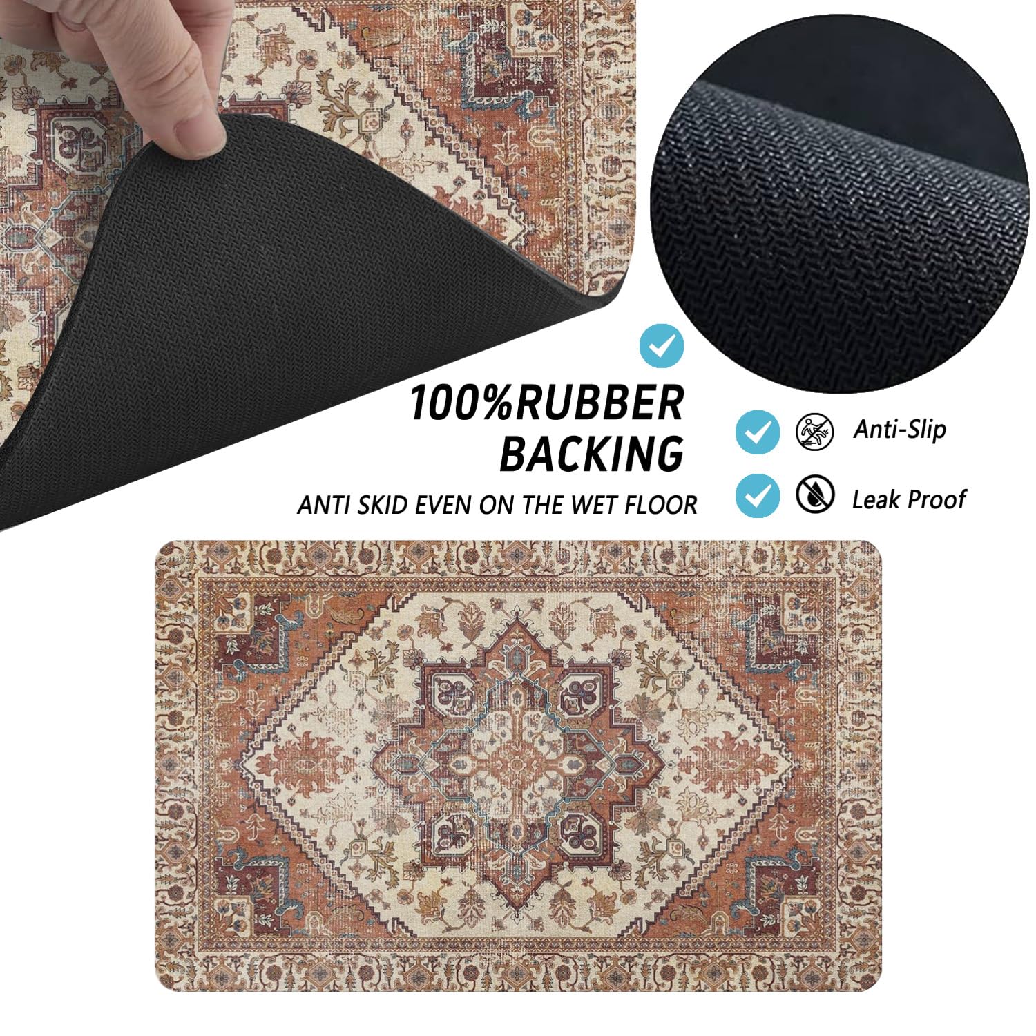 Tapis QXWREL 17x32 pouces, durable et polyvalent pour animaux actifs.