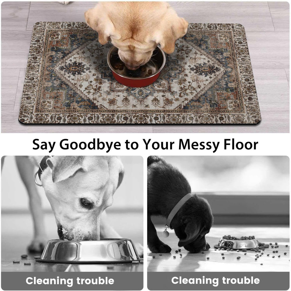 Tapis séchage rapide QXWREL – idéal pour limiter les flaques autour des bols.