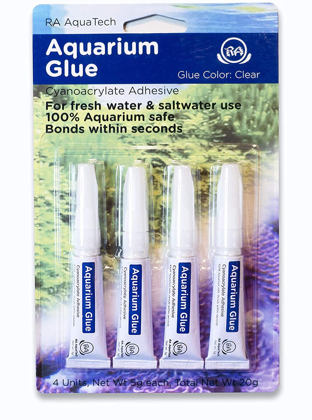 RA AquaTech Colle Transparente pour plantes et coraux, utilisation nette et durable