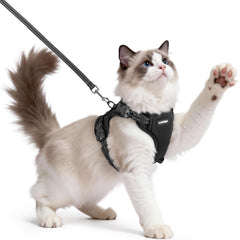 Harnais rabbitgoo anti-fuite avec 3 boucles pour sécurité renforcée lors des promenades.