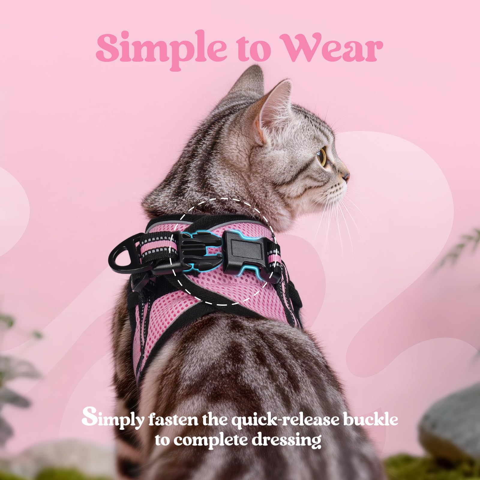 Harnais Rabbitgoo design gilet anti fuite pour petit chat