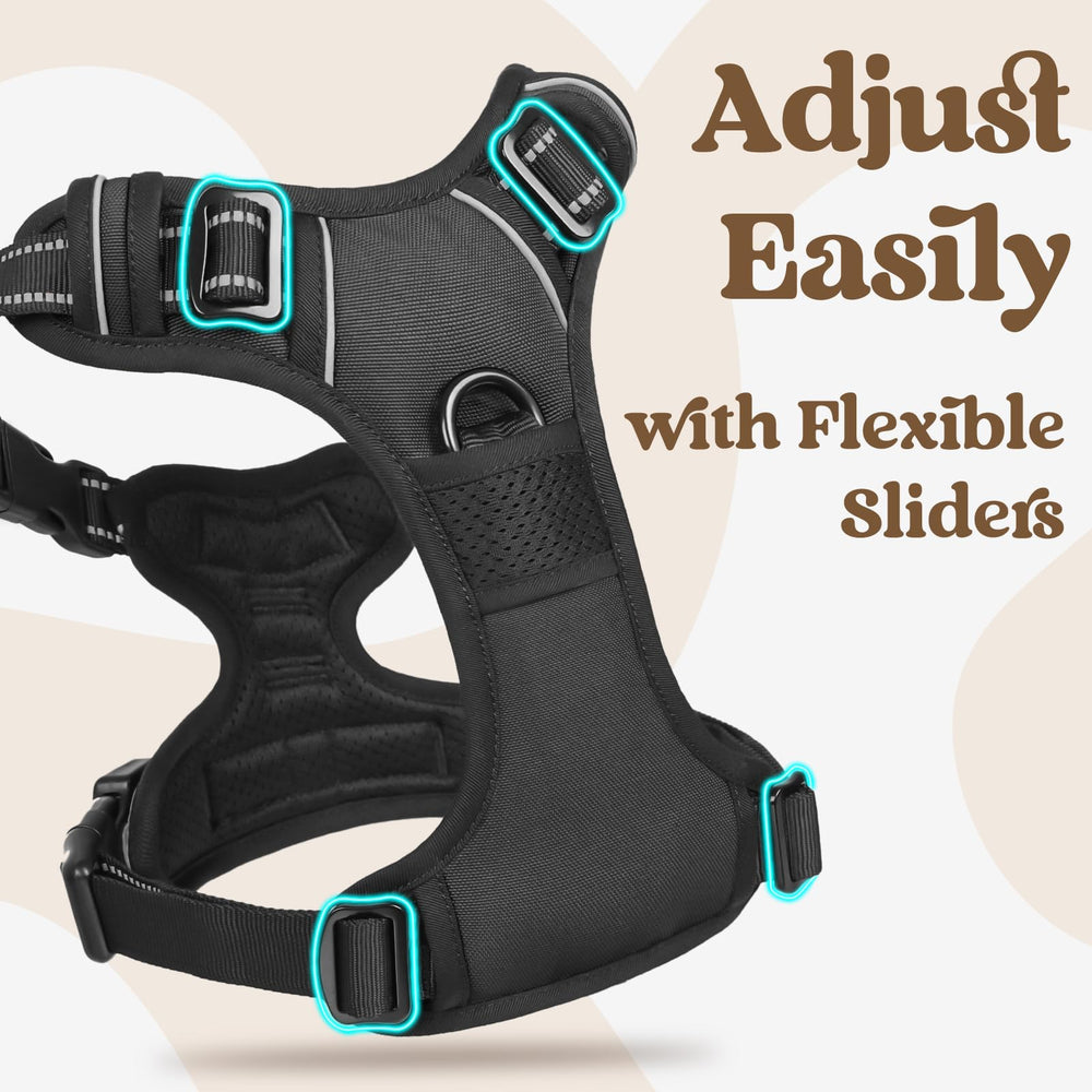 Rabbitgoo harnais-chien-grand, poignee-controle ergonomique pour manipulation facile.