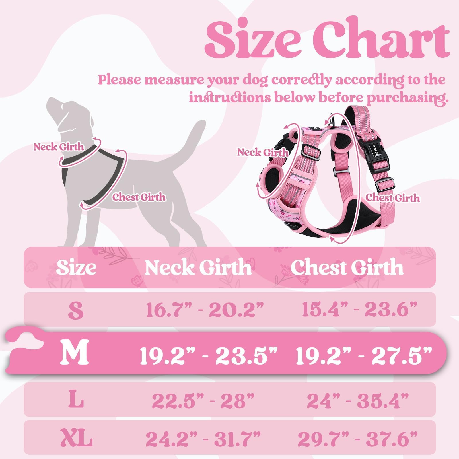 Harnais Rabbitgoo pour chien moyen, 3 boucles rapides facilitant l’application