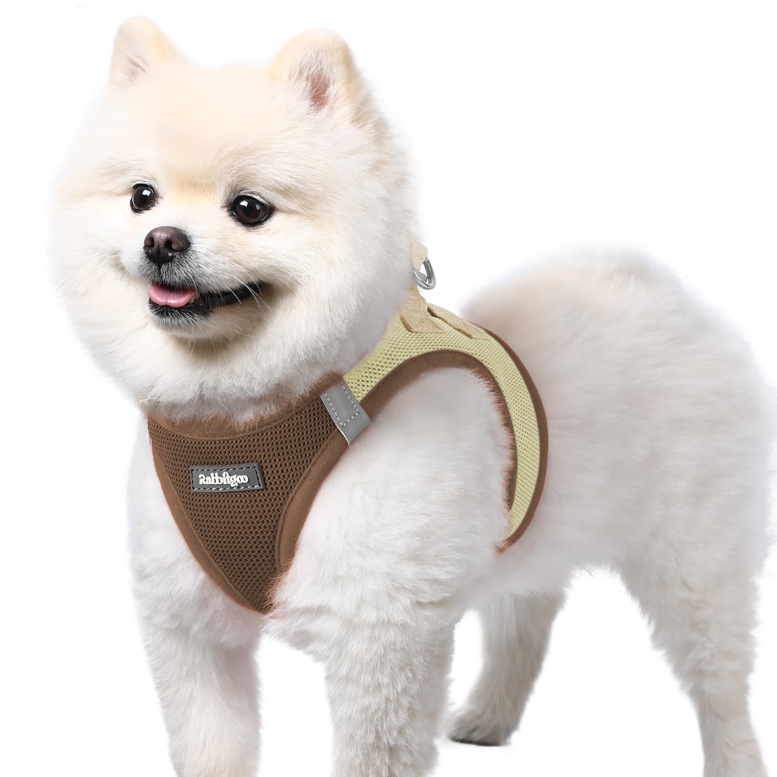 Harnais Rabbitgoo pour petit chien en maille aérée, confort durable pendant les promenades.