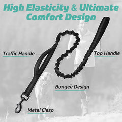 rabbitgoo Laisse avec crochet métallique rotatif pour attache rapide et sans enchevêtrements