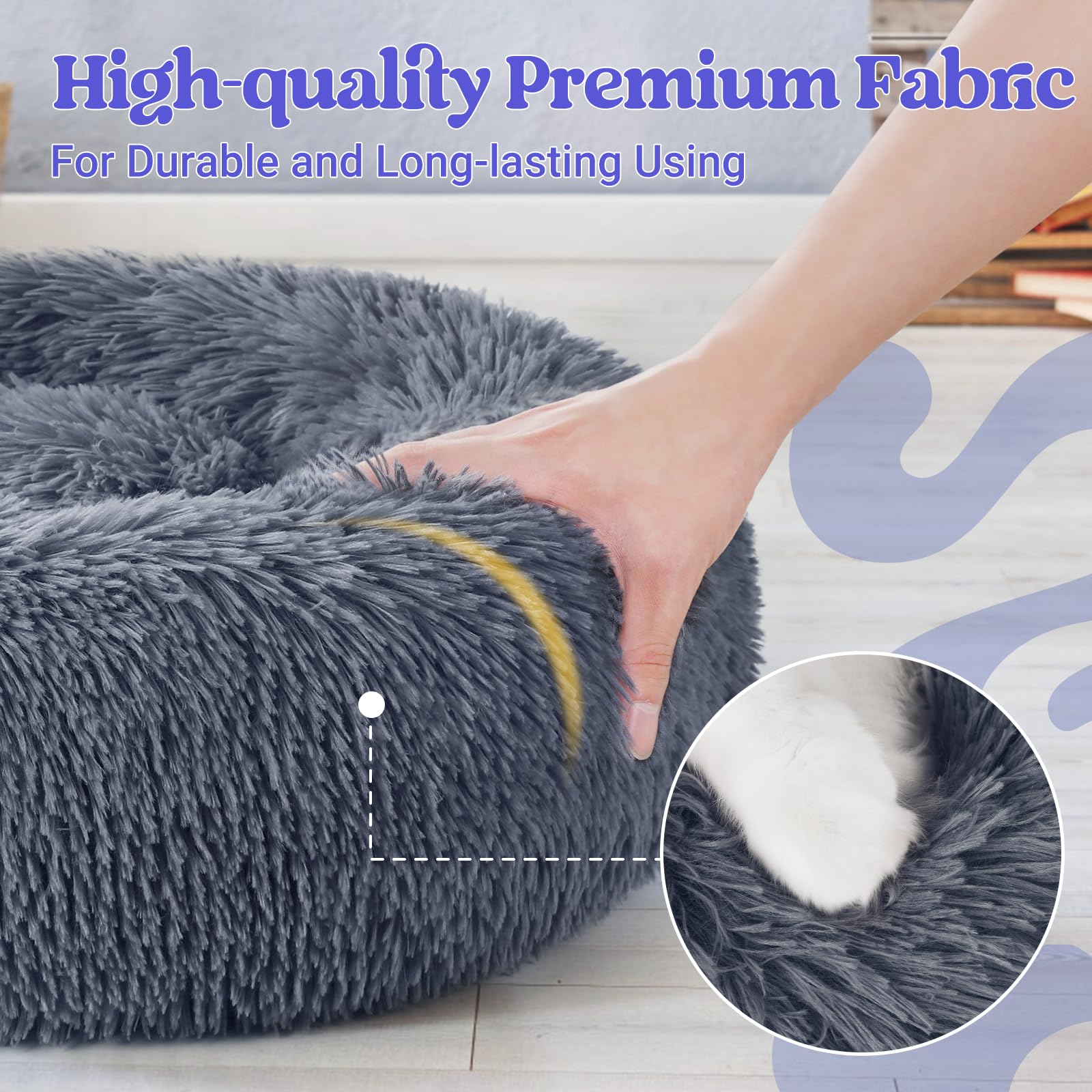 rabbitgoo rembourrage polyester nid chat offre rebond et maintien