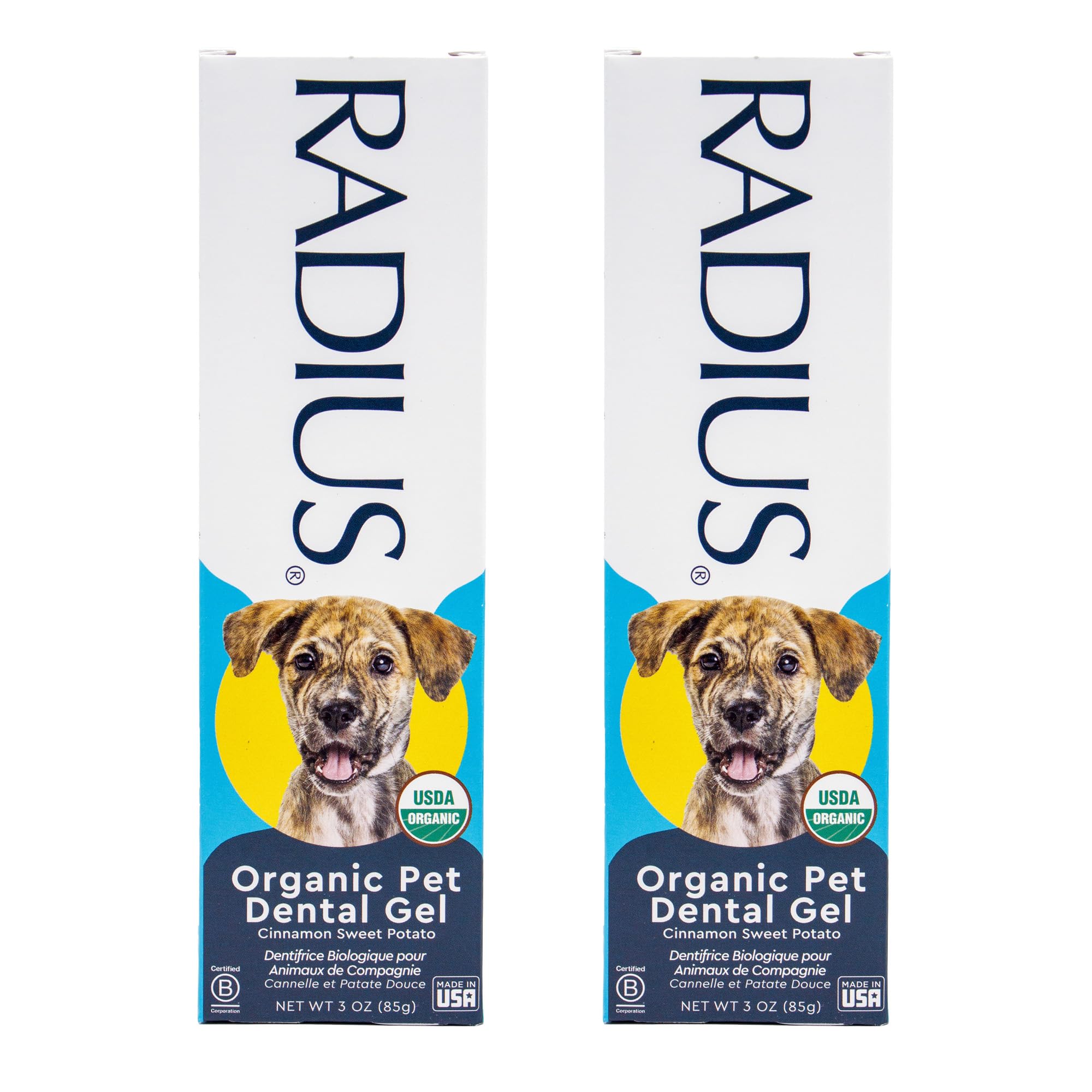 Radius dentifrice chien coco patate douce cannelle, goût agréable et nettoyage en douceur